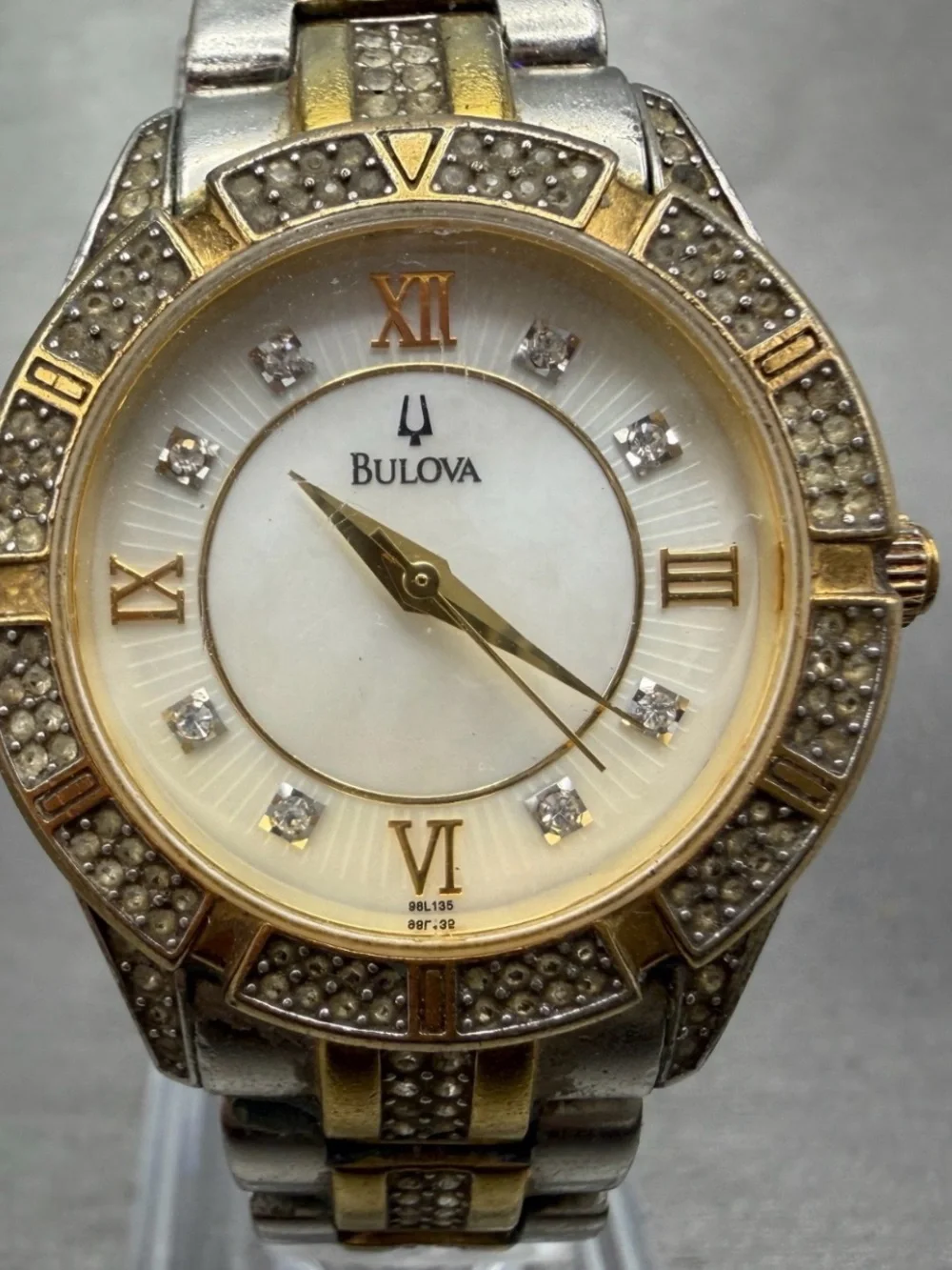 Bulova Women's Two-Tone Crystal Bracelet Watch - Gold & Silver